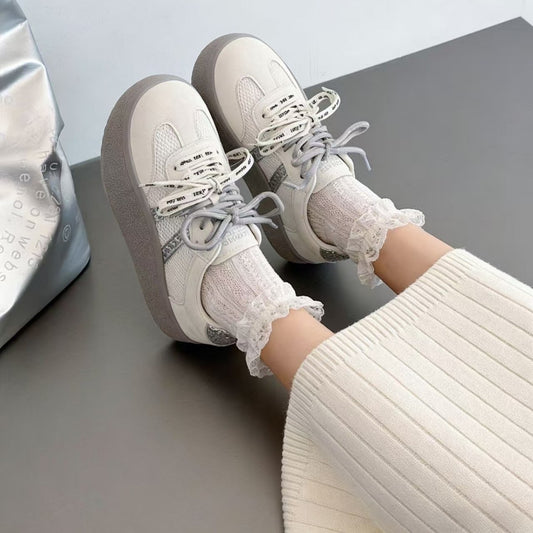Women's Increasing German Training Spring Thick Bottom Small Breathable Women's Board Shoes