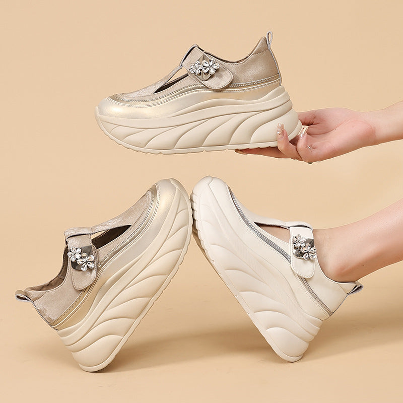 Women's Toe Cap For Summer Wear Slip-on Hollow Breathable Women's Casual Shoes