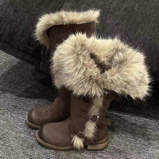 Long Female Temperament Genuine Rider Two-way Boots