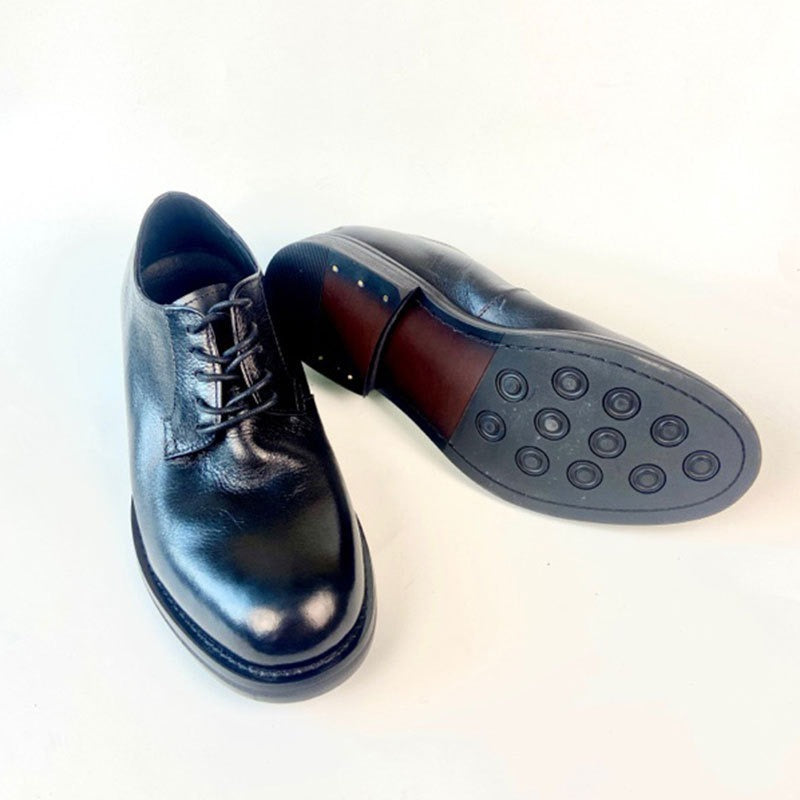 Men's Wear Lace Up Breathable Retro Grip Pattern Derby Groom Men's Business Leather Shoes
