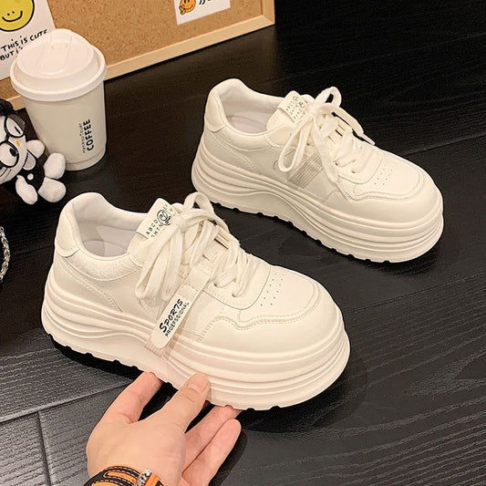 Women's Raise The Bottom White Spring Versatile Sneakers