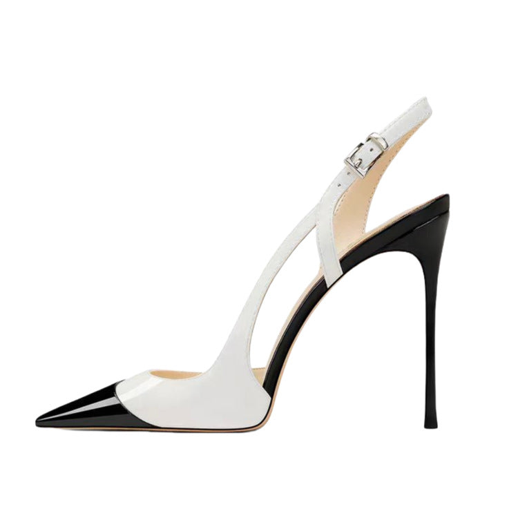 Women's Buckle Super Sexy Stiletto Back Strap Closed Toe Sandals