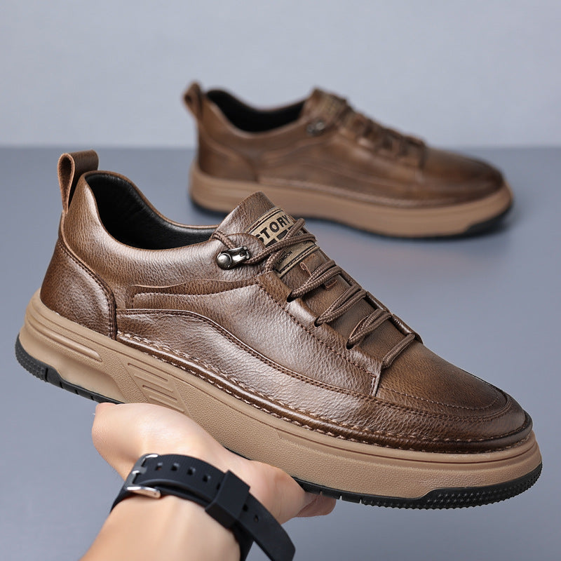 Men's Fashion Leisure Cargo Board Low Top Leather Shoes