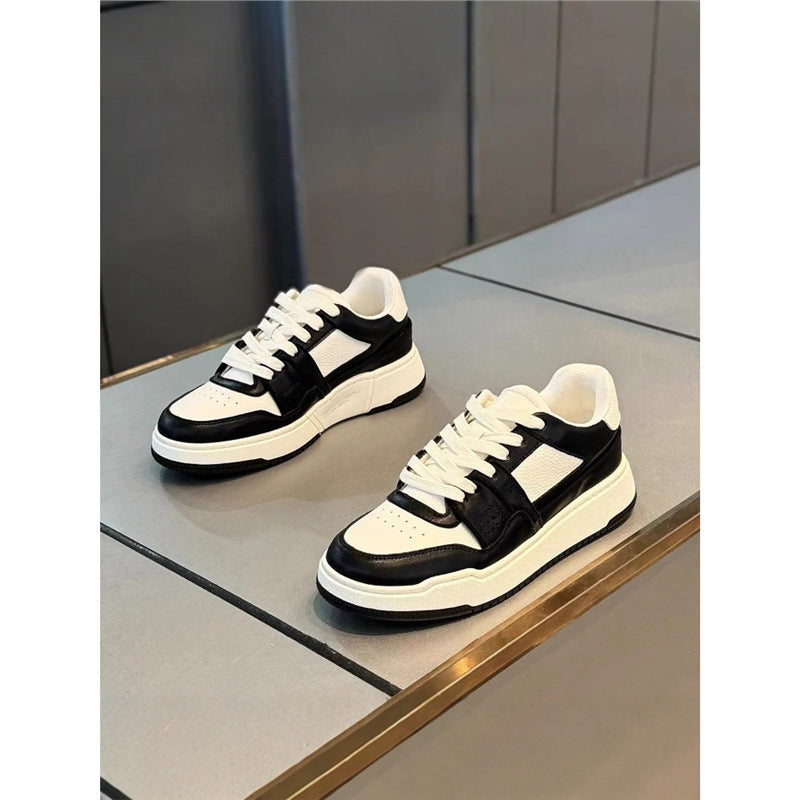 Men's Platform Versatile White Korean Soft Bottom Sports Men's Business Leather Shoes