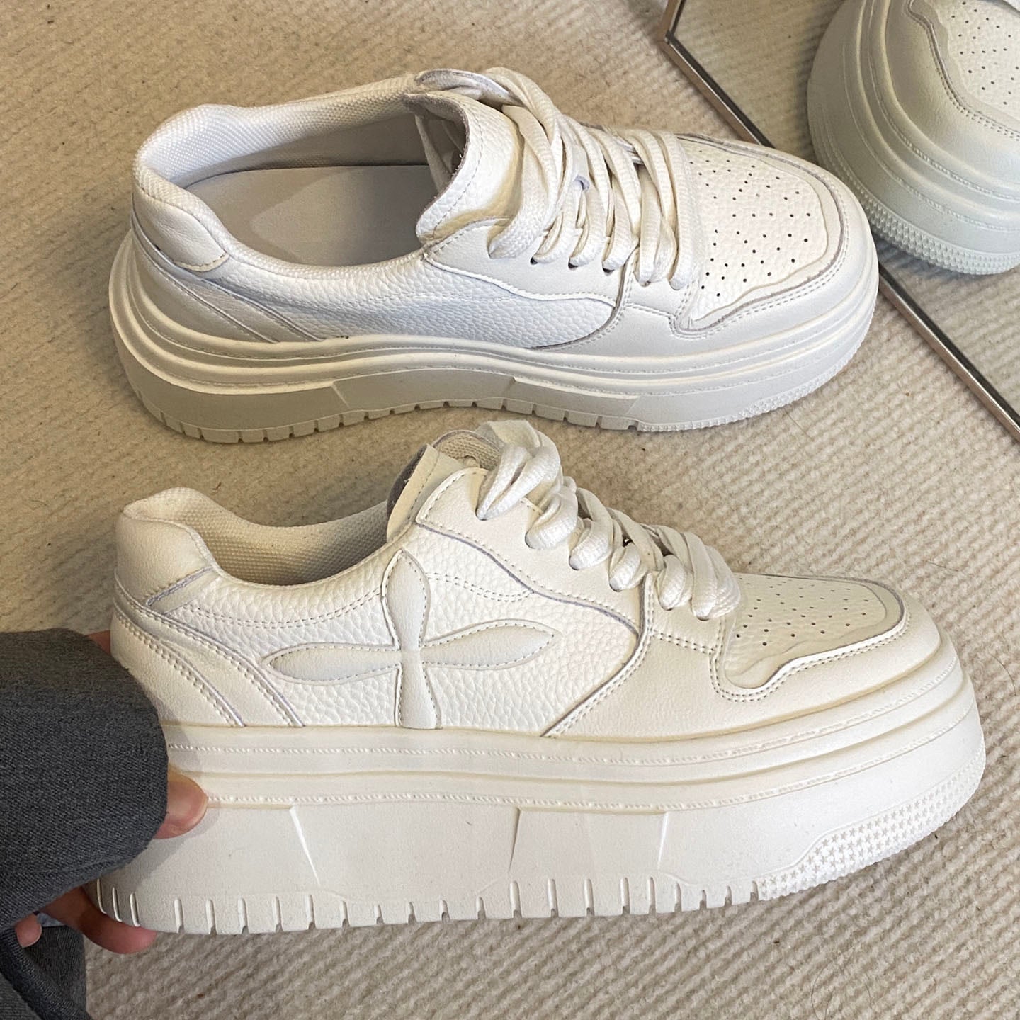 Women's Soft Thick-soled White For Classic Style Slimming Increased Autumn Women's Casual Shoes