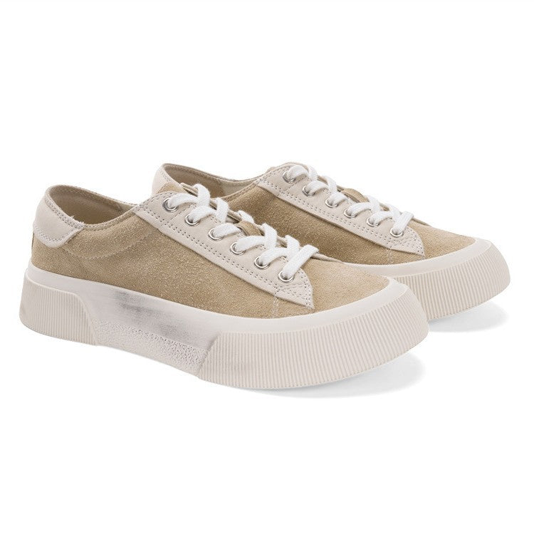 Women's Retro Distressed Genuine Versatile Abrasive Big Sneakers