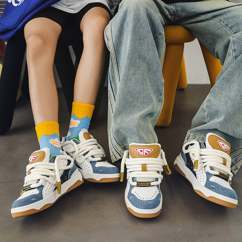 Women's & Men's Niche Denim Bread Summer Lovers Versatile Sneakers