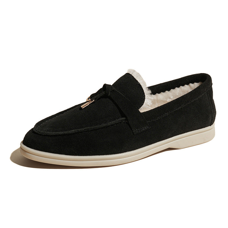 Winter Warm Lovers Fleece-lined One Pedal Loafers