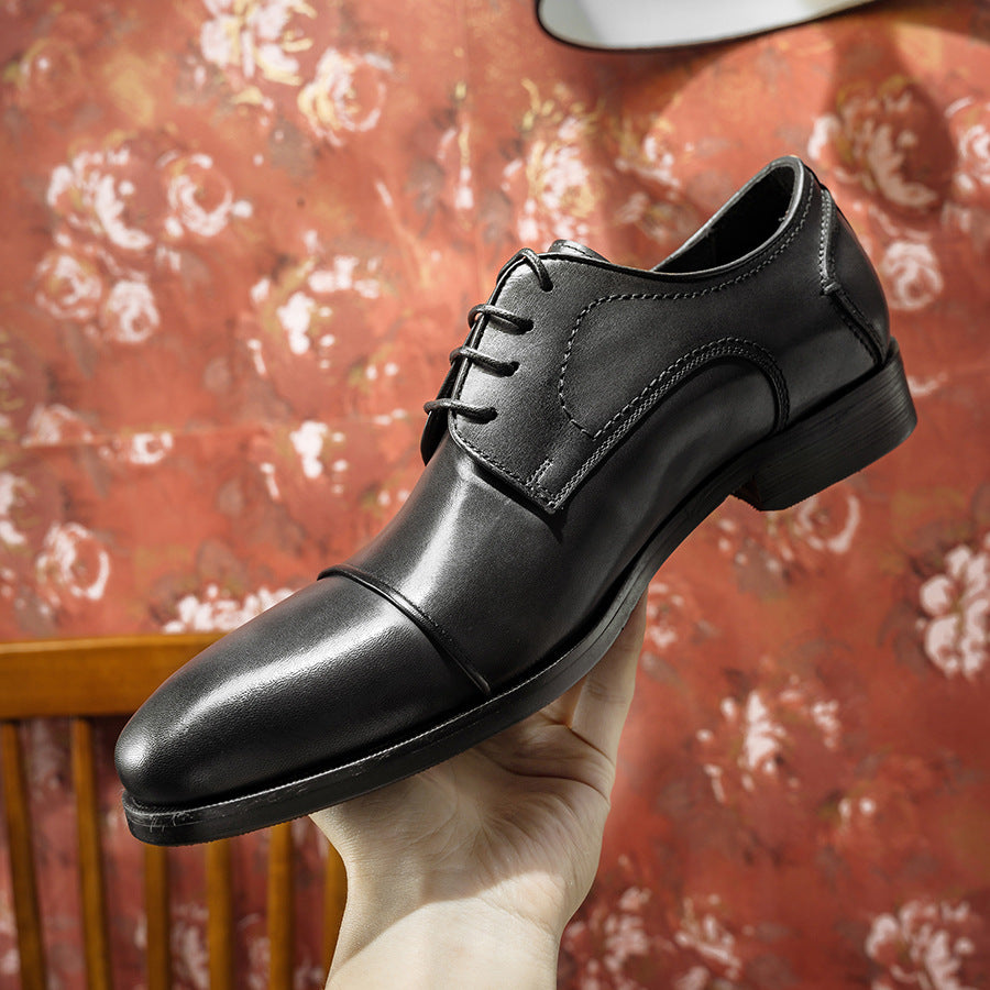 Graceful Men's British Brogue Carved Derby Men's Business Leather Shoes