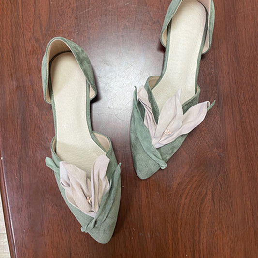 Petals Pumps Female Flat Flower Temperamental Minority Women's Fashion Shoes