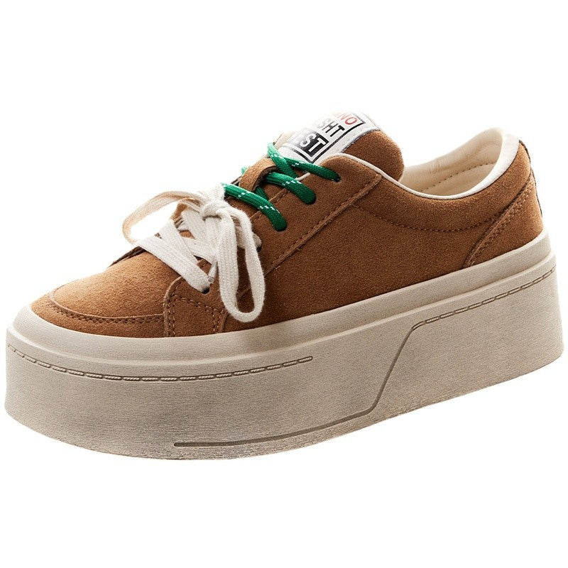 Thick-soled Spring Two-color Bread Small Heighten Women's Casual Shoes
