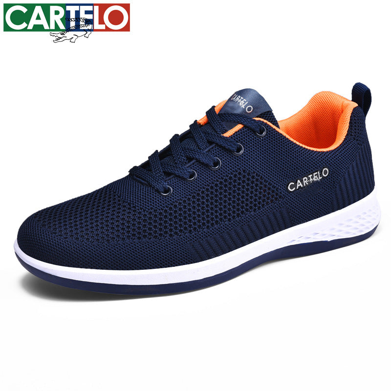 Men's Crocodile Summer Breathable Lightweight Fly Woven Sneakers