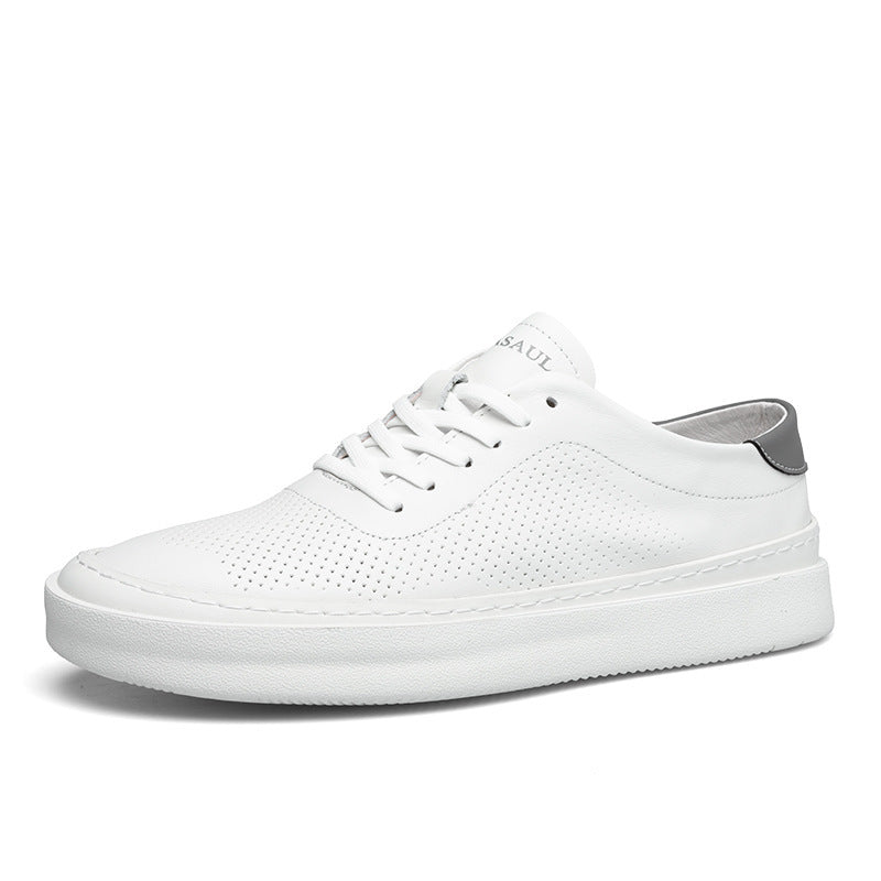 Men's Style Fashion Soft Bottom Breathable White Sneakers