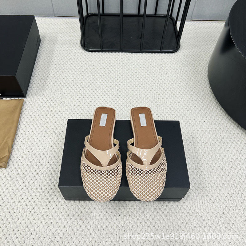 Women's Outdoor Summer Beach Genuine Flip-flops Flat Slippers