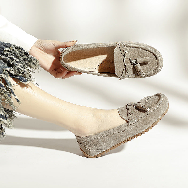 Women's Soft Bottom Slip-on Lofter Pregnant Flat Pumps Women's Casual Shoes