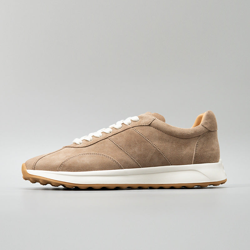 Men's Desert Apricot Sports Daily Retro Fashion Men's Casual Leather Shoes