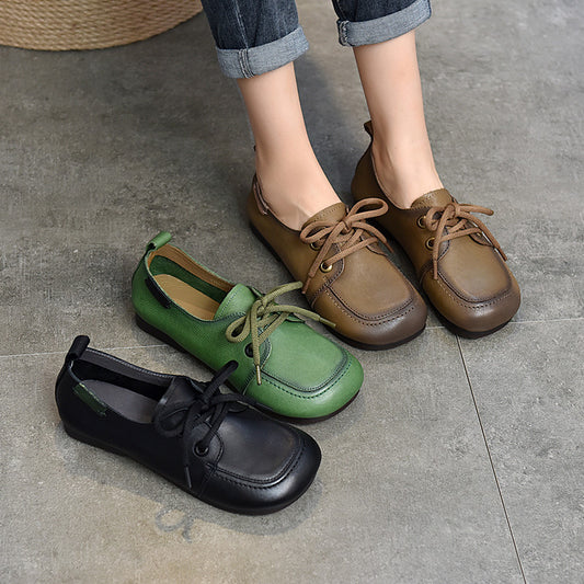 Women's Pumps Flat Soft Autumn Retro Round Head Women's Casual Shoes