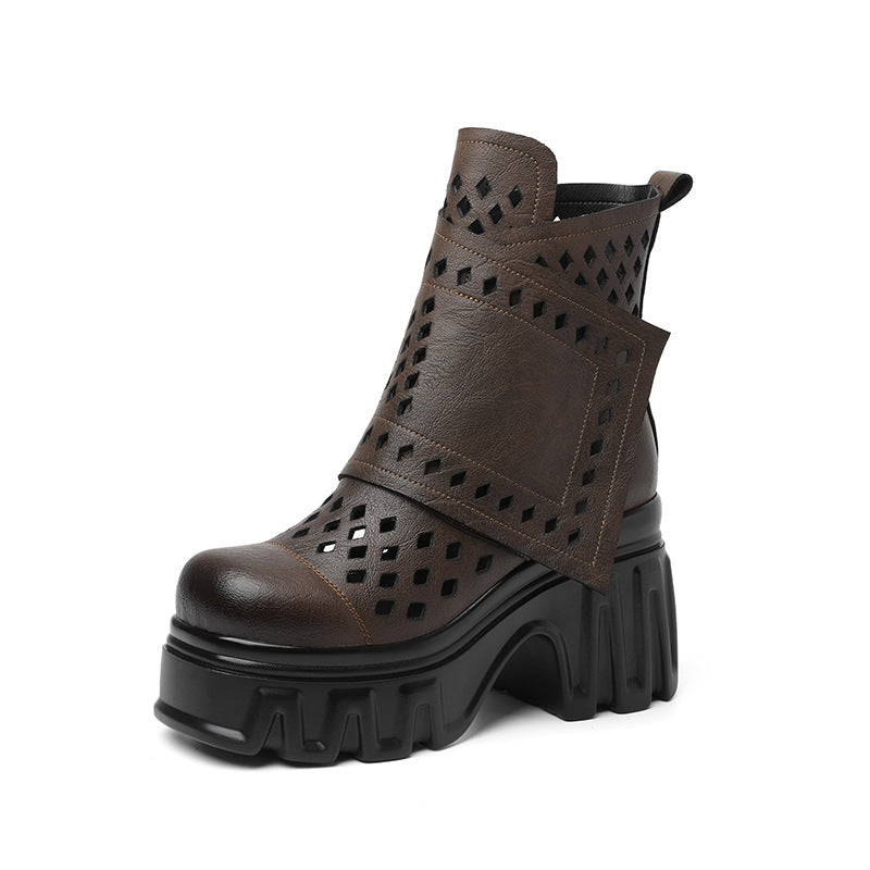 Women's Increasing Insole Summer For Breathable Hollow Martin Muffin Sandals