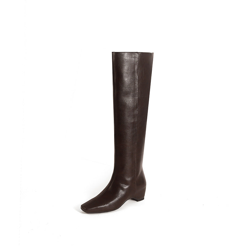 Increasing Insole Straight Sleeve Long Female Boots