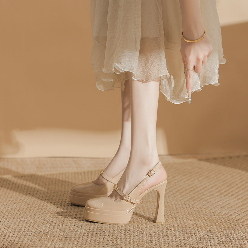 Waterproof Platform High Summer Toe Cap Stilettos Heels