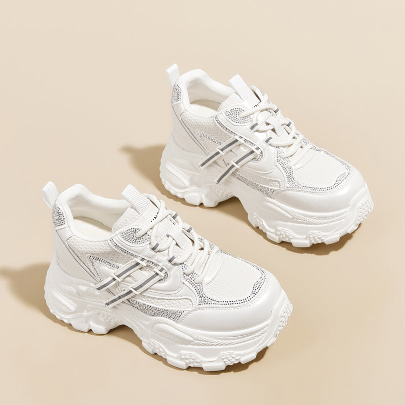 Women's Heightened Daddy Spring Thick Bottom Small Lightweight Leisure Sports Women's Casual Shoes
