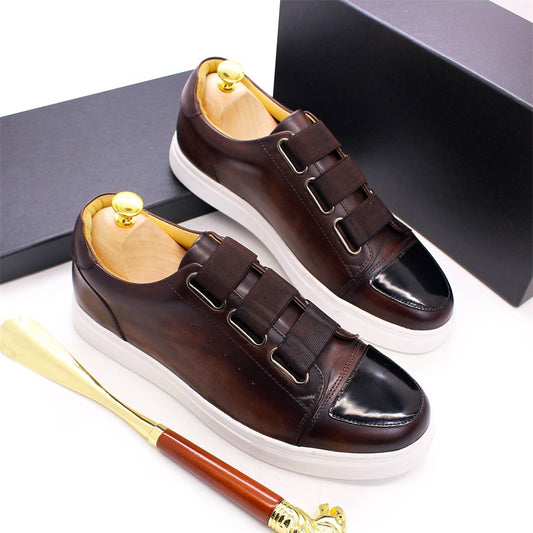 Men's Size Breathable Flat Bottom Comfort Board Leather Shoes