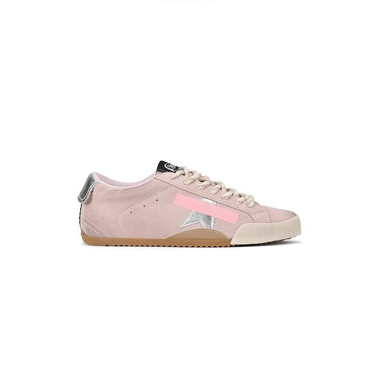 Women's Dirty Color Matching Mandarin Duck Belt Korean Retro German Training Women's Sports Shoes
