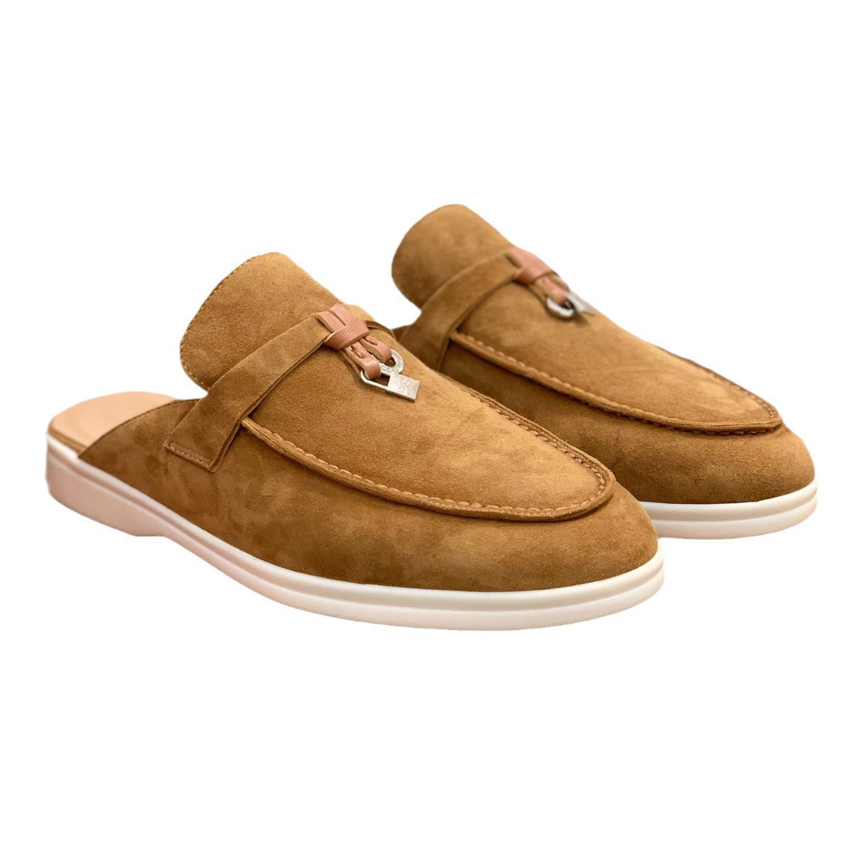 Women's & Men's Toe Box Plus Size Genuine Lazy Comfortable Slip-on Flat Slippers