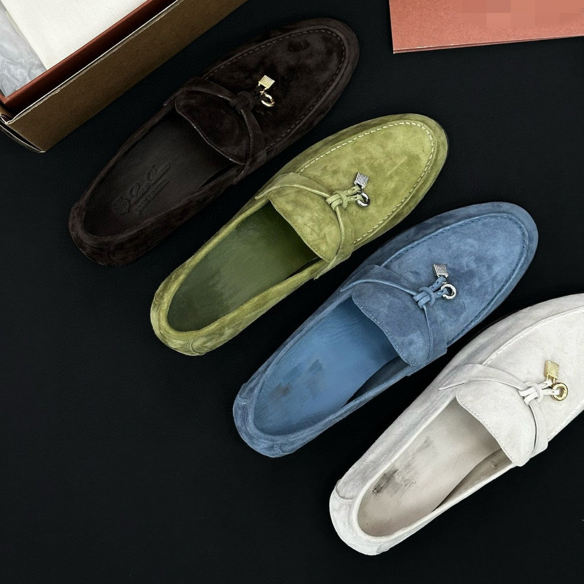 Women's Spring Original Single Genuine Retro Slip-on Tods Loafers