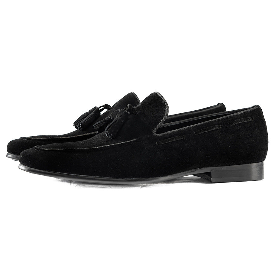 Elegant Men's Business British Suede Cowhide Loafers/doug Shoes