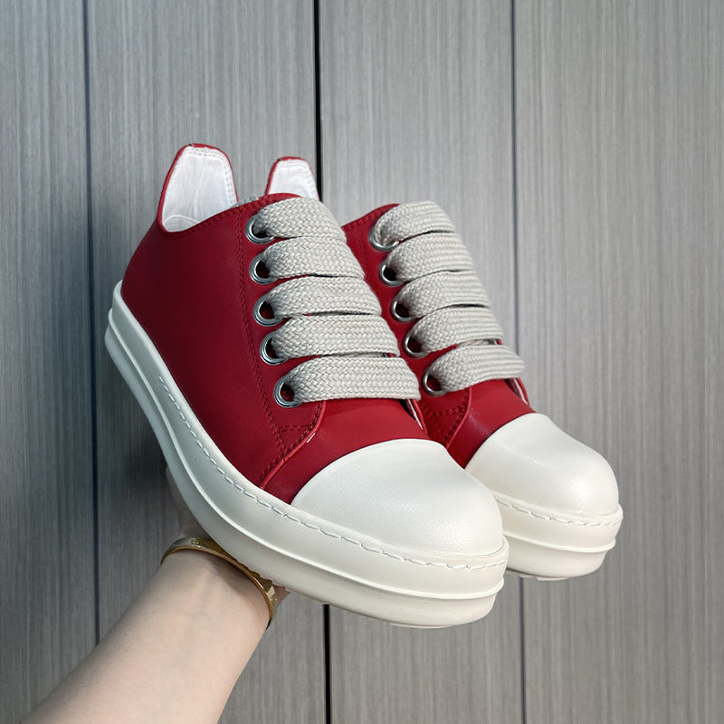 Men's Thick Shoelace Breathable Sole Height Increasing Men's Board Shoes