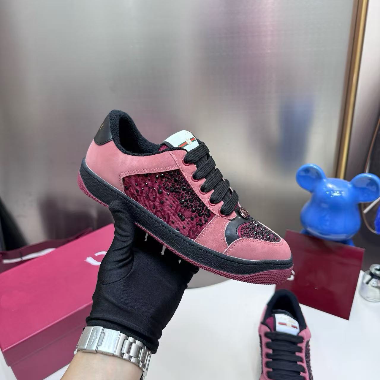 Women's & Men's Rhinestone Starry Dirty Sports Leisure Couple Women's Board Shoes
