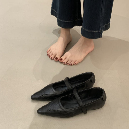 Women's Style Mary Jane Skirt Velcro Shallow Mouth Women's Fashion Shoes