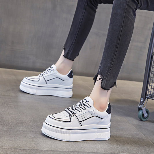 Women's Heightened Easy Wear Sports Style Board Casual Shoes