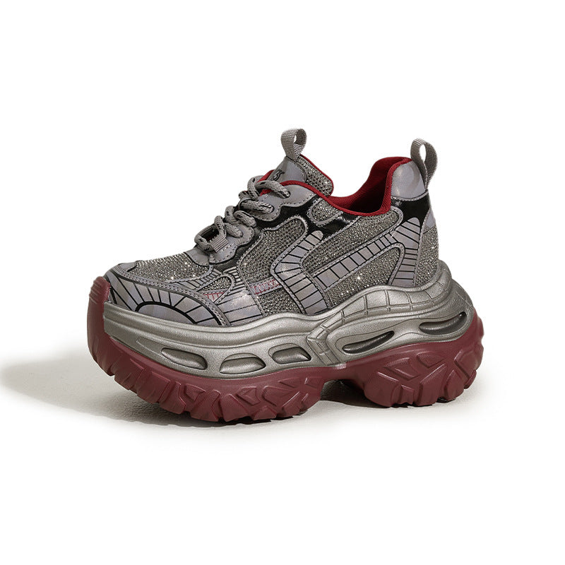 Women's Thick Bottom Height Increasing Insole Dad Autumn Small Men's Shoes