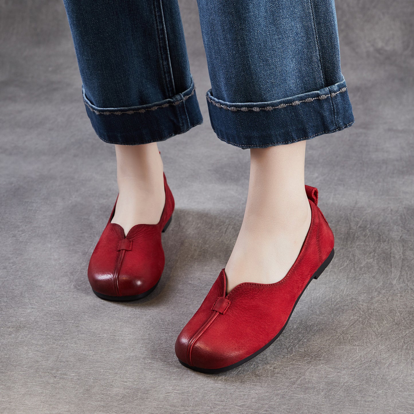Comfortable Low-cut Mom Slip-on Soft Bottom Surface Ethnic Style Retro Women's Casual Shoes