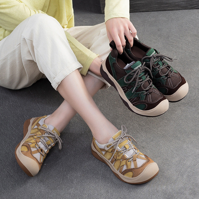 Women's Breathable Mesh Surface Lightweight Color Matching Pumps Fashion Ugly Women's Casual Shoes