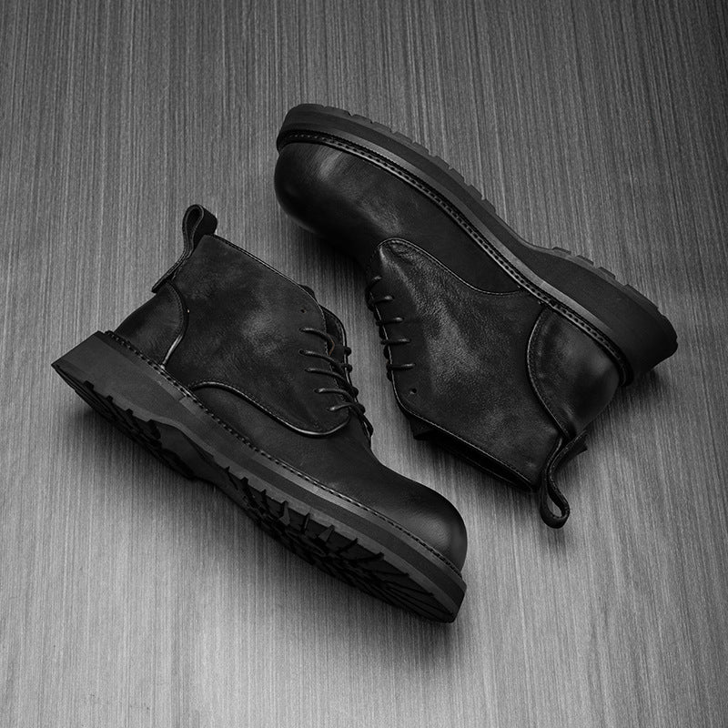 Men's Martin Short Winter Fleece-lined British Style Boots