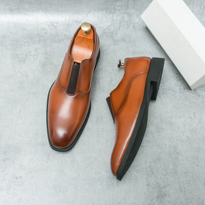 Men's Hair Stylist Korean British Trend Breathable Men's Casual Leather Shoes