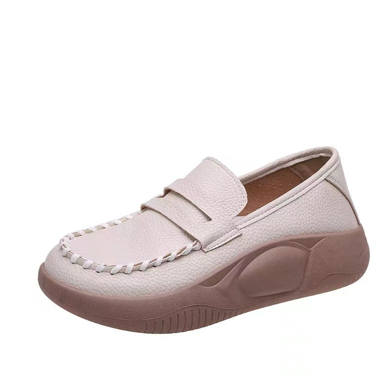 Women's Platform Soft Korean Style Slip-on Lofter Casual Shoes