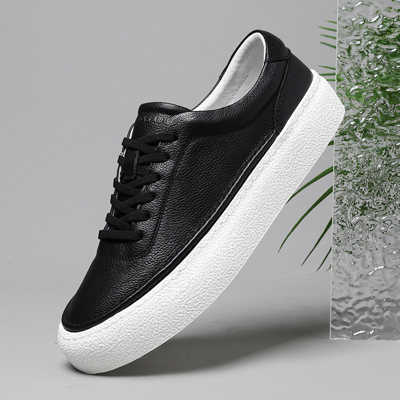 Men's Durable White Breathable Korean Green Sneakers