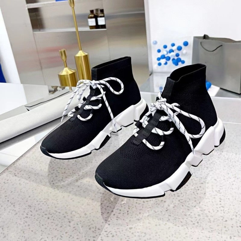 Women's Sock Stretch Knitted Platform Flat Women's Shoes