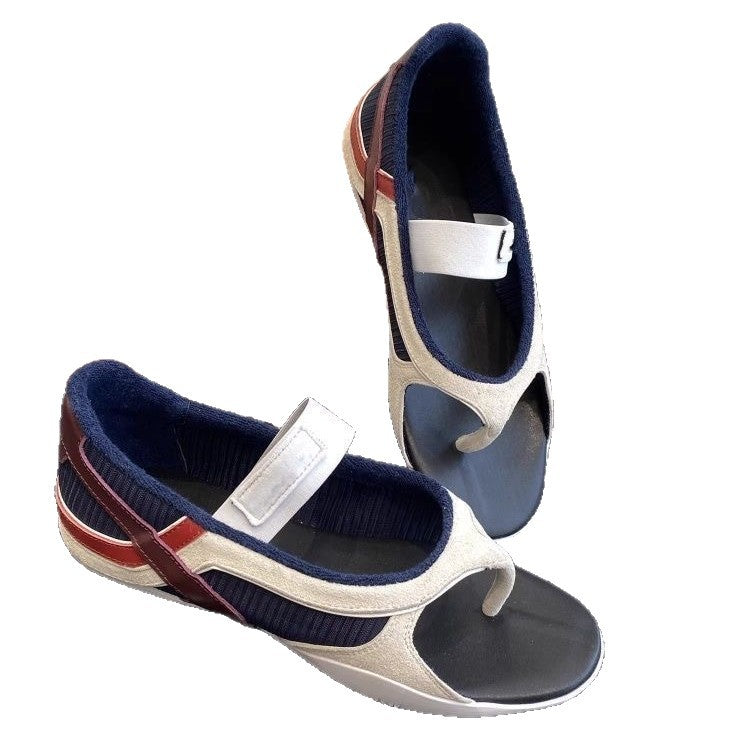 Round Head Color Matching Flat Bottom Comfort Flip-flops Sneakers