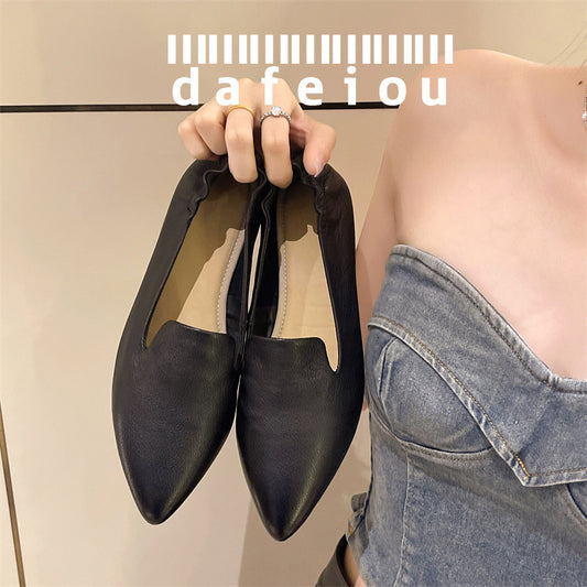Women's First Layer Cowhide Flat Small Single-layer Summer Women's Casual Shoes