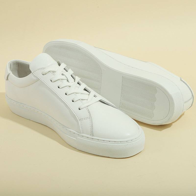 Couple Sports Top Layer Cowhide Slip-on Sneakers