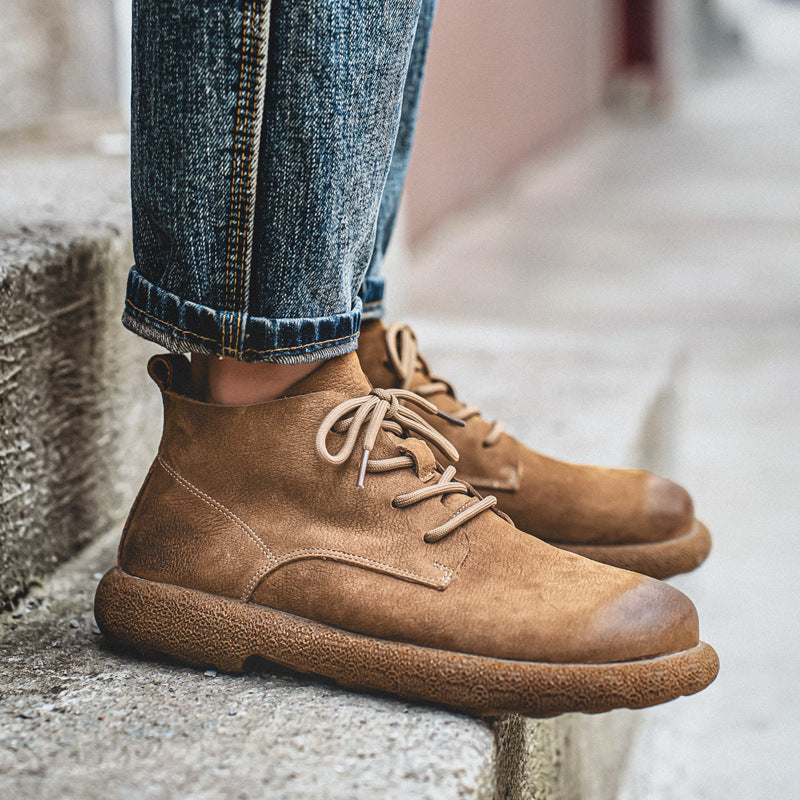 Men's Retro Breathable Soft Bottom Pumps Men's Casual Leather Shoes