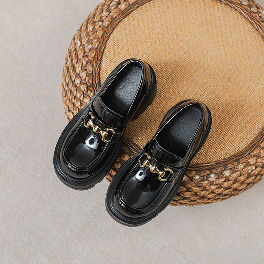 Women's Spring British Style Mary Jane Black Women's Casual Shoes