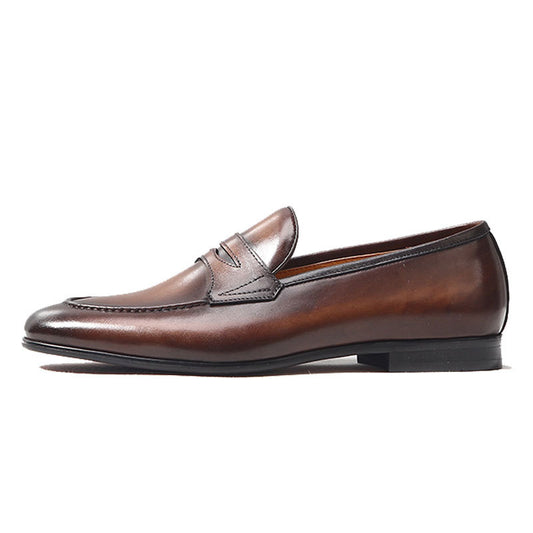 Men's Breathable One Pedal Soft Bottom Business Leather Shoes
