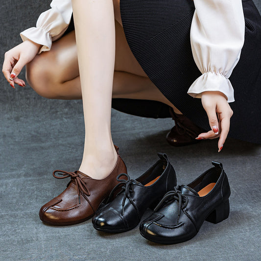 Women's Handmade Thick Soft Bottom Deep Mouth First Women's Fashion Shoes