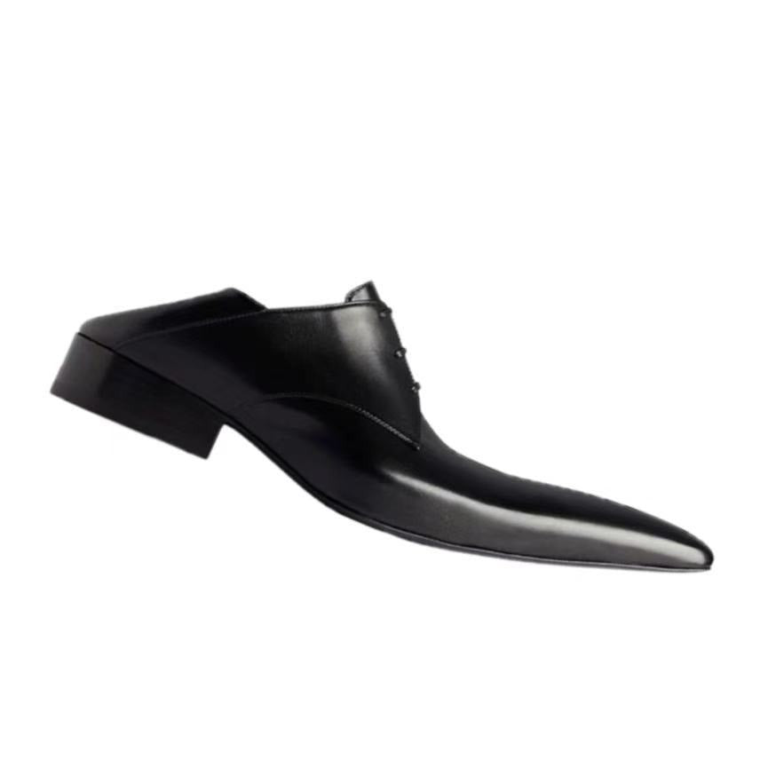 Paris Series Fashion Pointed Toe Derby Leather Shoes